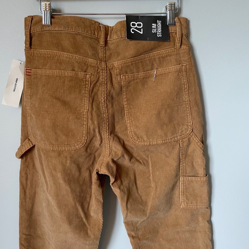 BDG Urban Outfitters Corduroy Carpenter Pants Brown Slim Straight Fit Size 28 - Picture 6 of 10